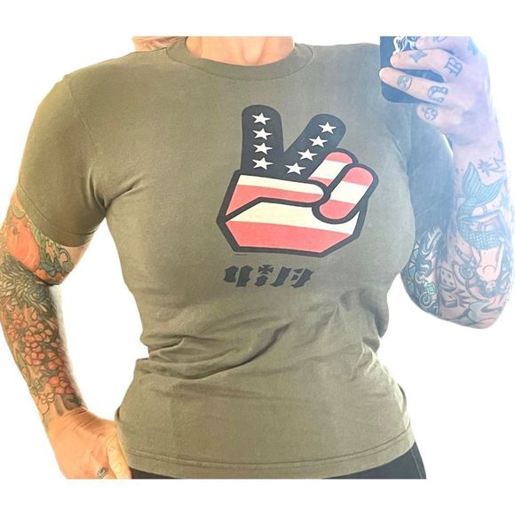 Vintage Flip Skateboard’s T-Shirt, Army Green, size S - Picture 2 of 5